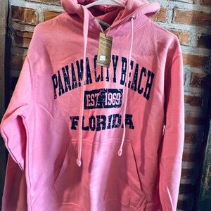 Panama City Beach Florida Pink Graphic Hoodie